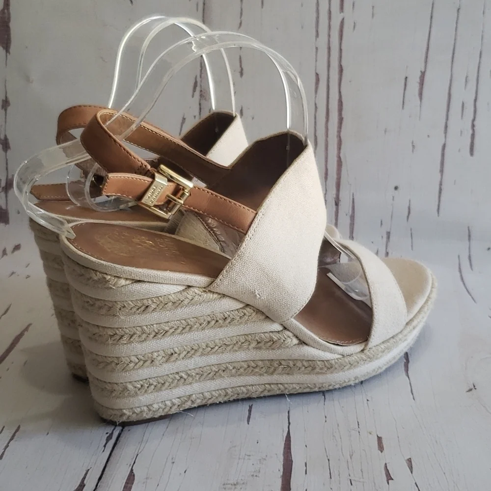 Vince Camuto 10 beige espadrilles platforms new heels